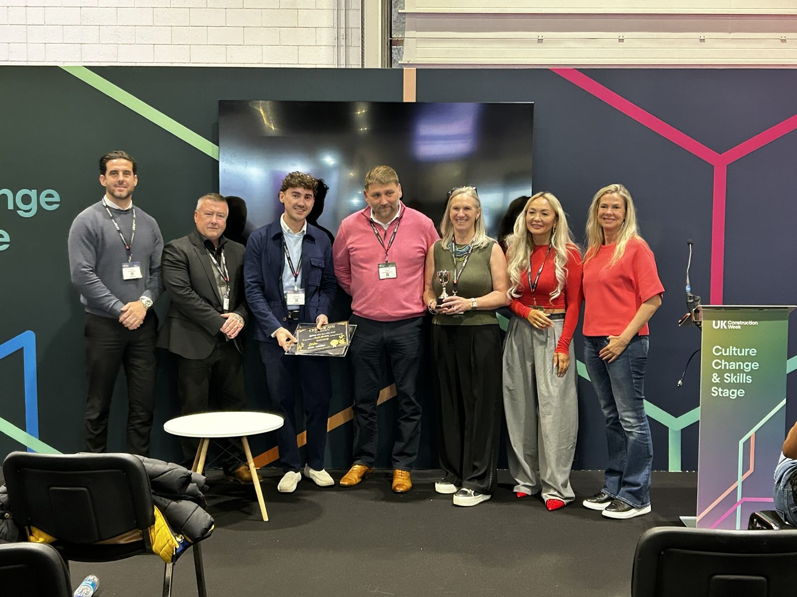 The Pitch Your Plan 2026 winners with the judges and organisers